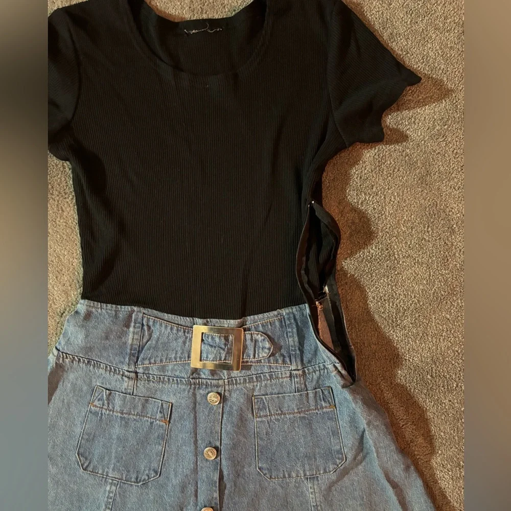 Vintage 90’s Mini jean DRESS by California Concepts Size 7 - Picture 10 of 10